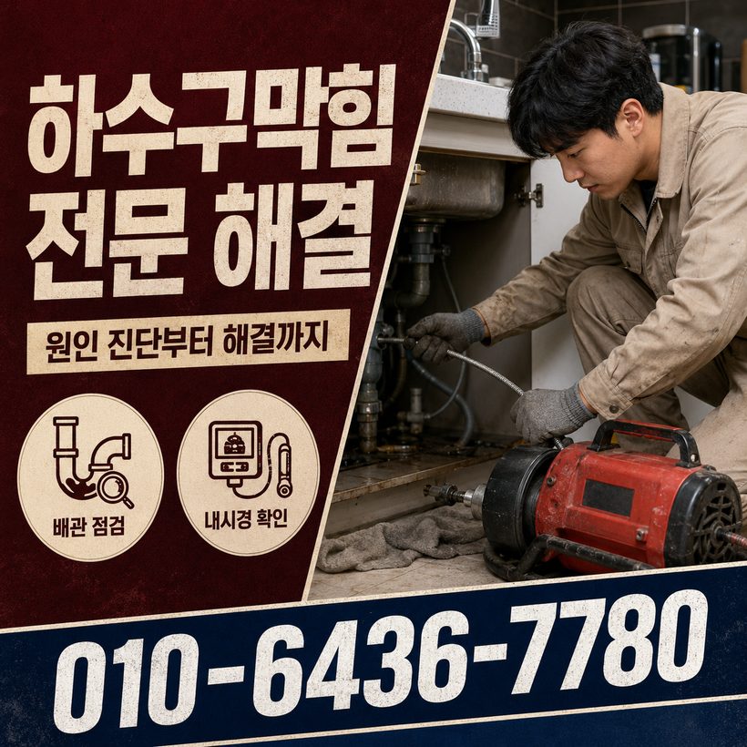 농소동 지역 싱크대막힘 관련 이미지