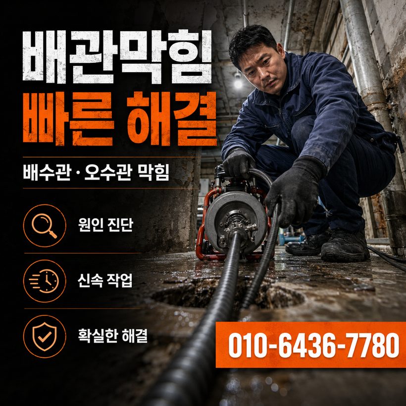 효자면 하수구막힘 빠른출동 1